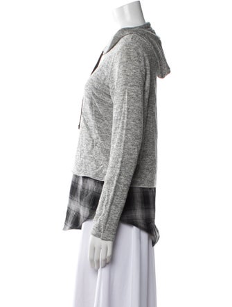 Generation Love Plaid Print V-Neck Sweatshirt