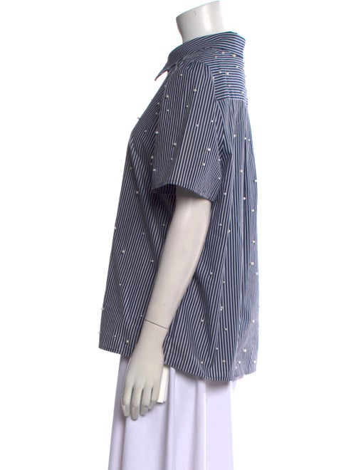 Generation Love Striped Short Sleeve Button-Up Top