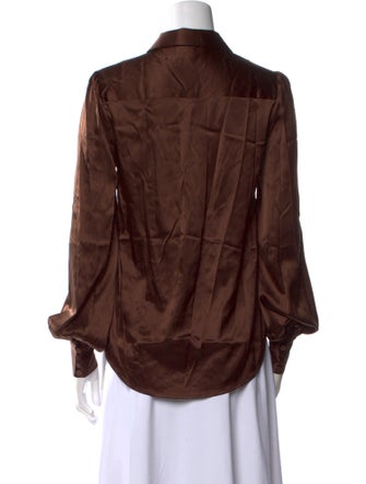 Generation Love Silk Long Sleeve Button-Up Top