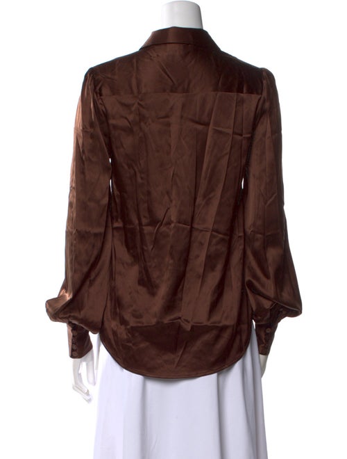 Generation Love Silk Long Sleeve Button-Up Top