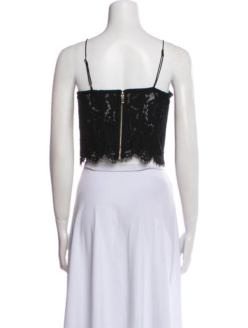 Generation Love Lace Pattern V-Neck Crop Top