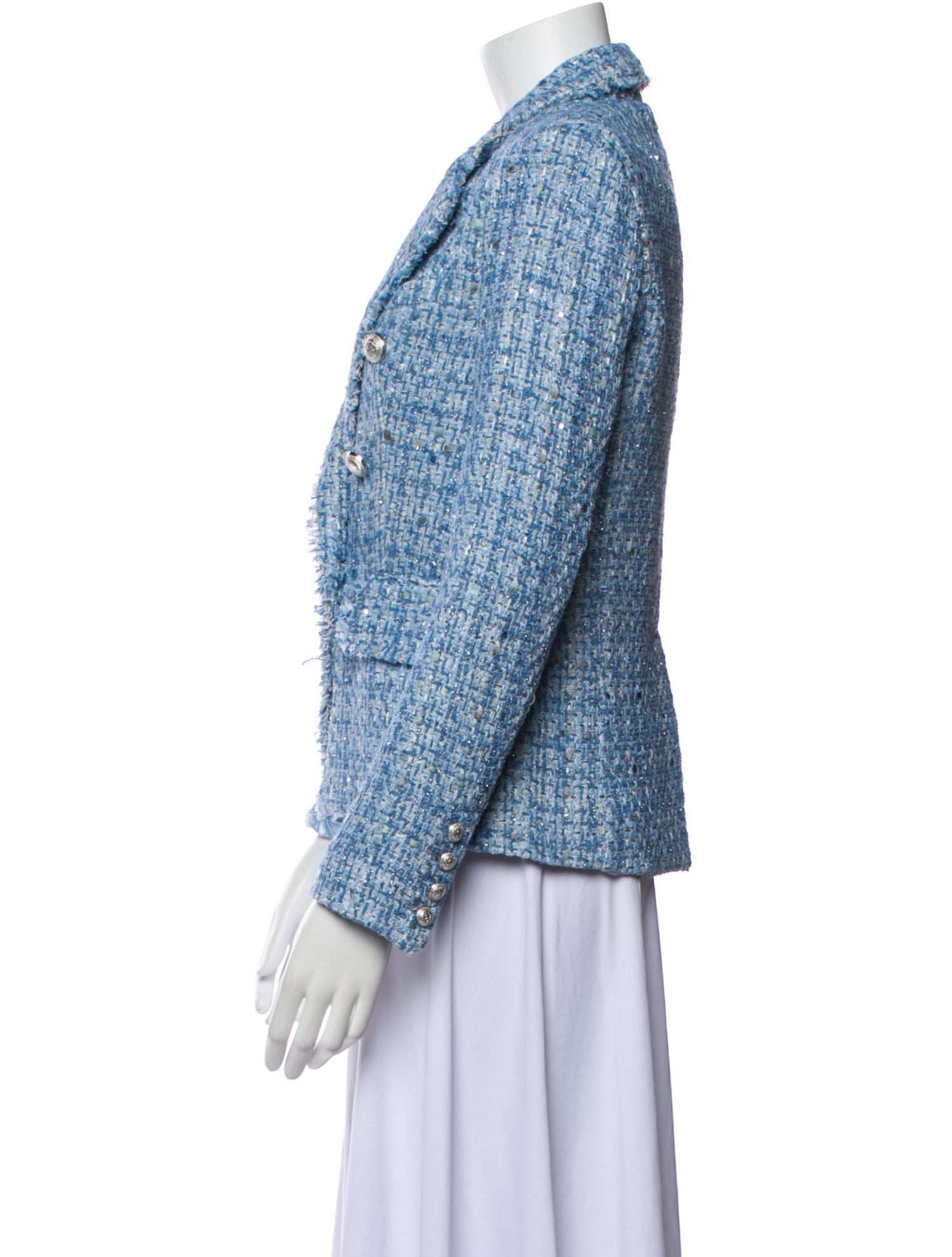 Generation Love Tweed Pattern Blazer