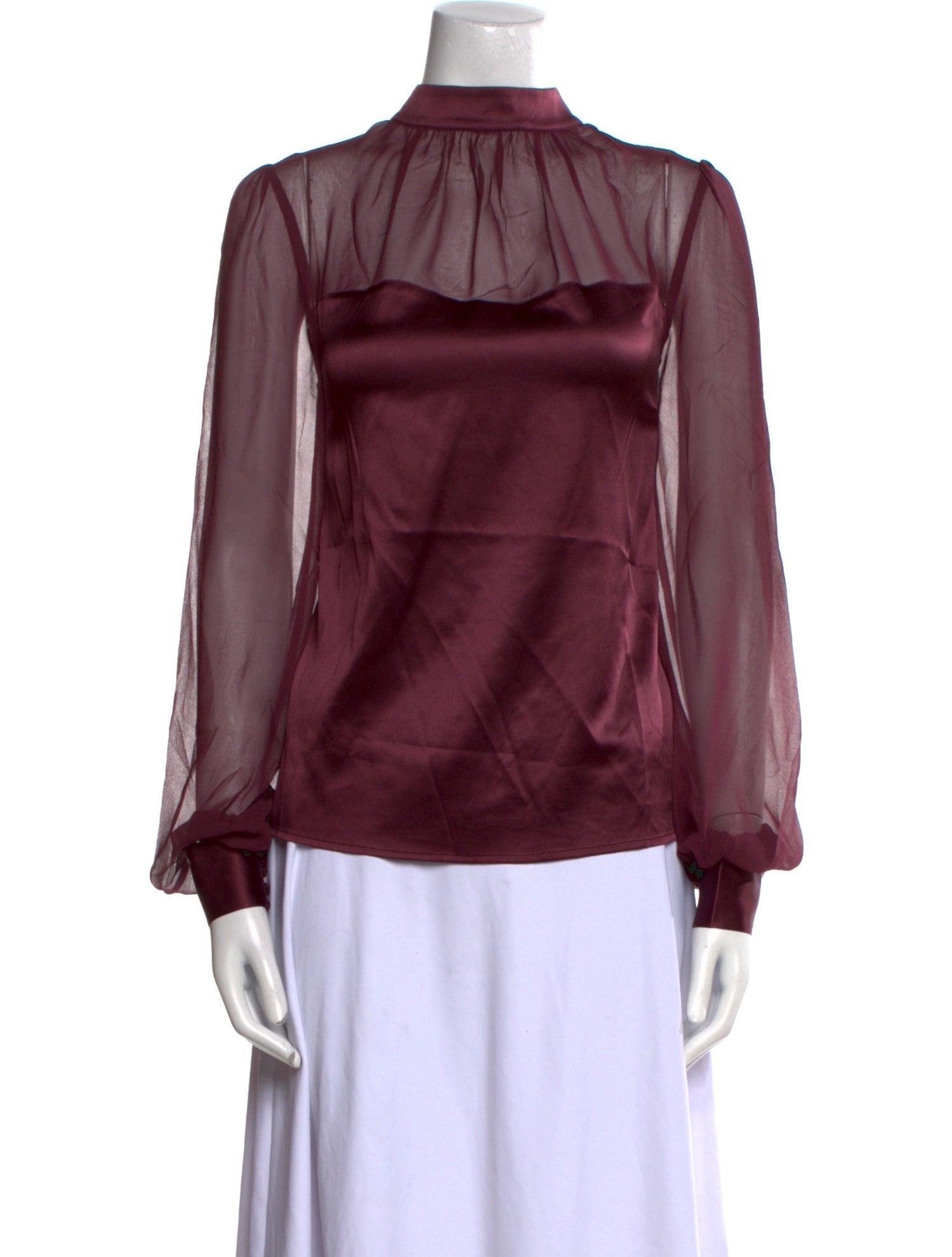 Generation Love Silk Mock Neck Blouse