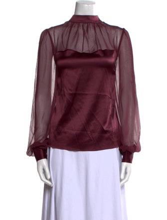 Generation Love Silk Mock Neck Blouse