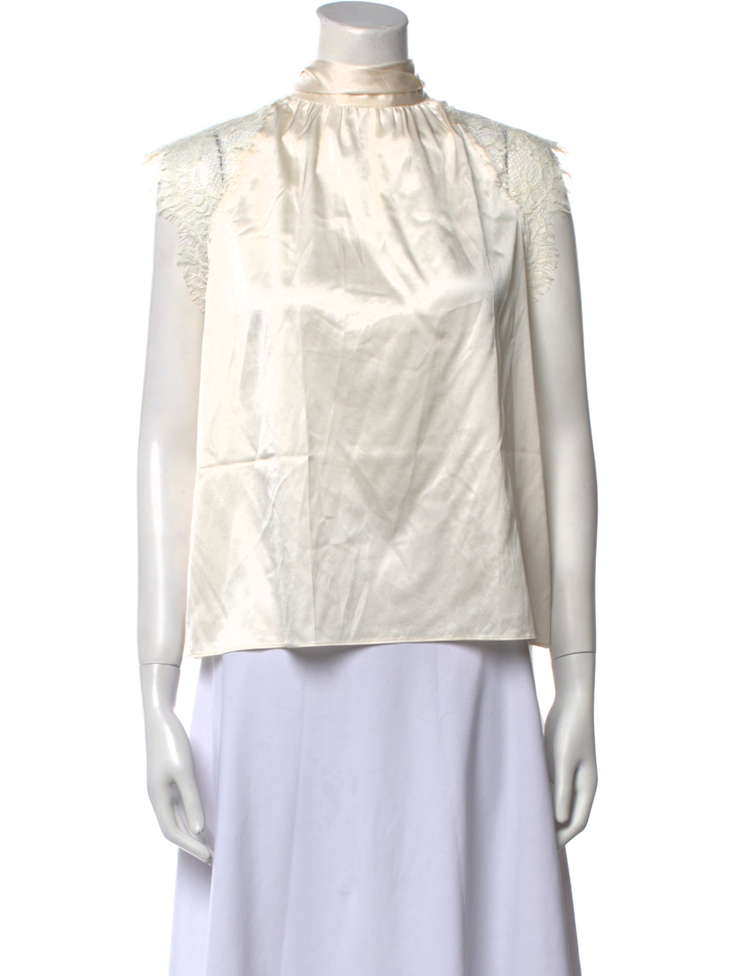 Generation Love Silk Mock Neck Blouse