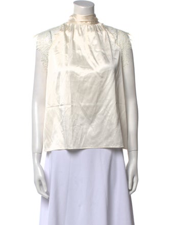 Generation Love Silk Mock Neck Blouse