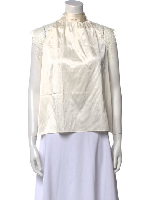 Generation Love Silk Mock Neck Blouse