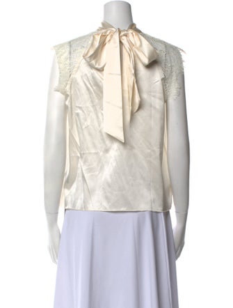 Generation Love Silk Mock Neck Blouse