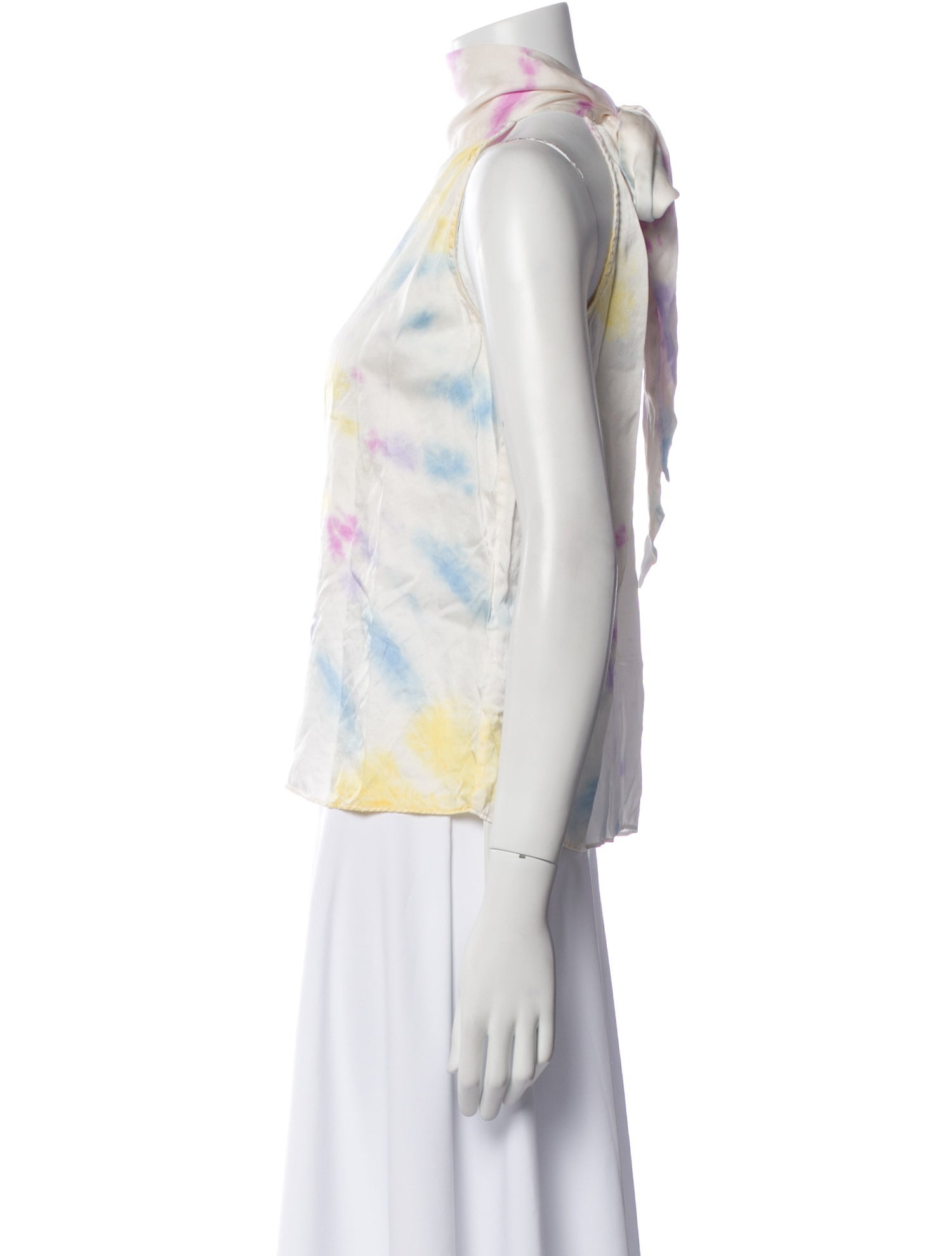 Generation Love Silk Tie-Dye Print Top