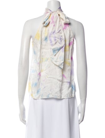 Generation Love Silk Tie-Dye Print Top