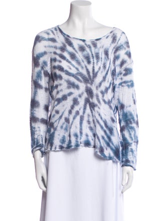 Generation Love Tie-Dye Print Bateau Neckline Blouse
