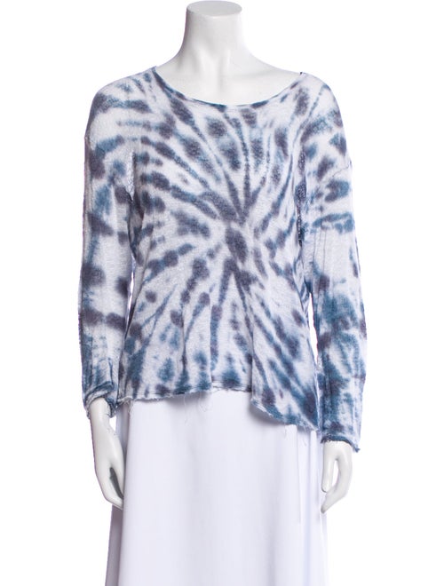 Generation Love Tie-Dye Print Bateau Neckline Blouse