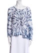 Generation Love Tie-Dye Print Bateau Neckline Blouse