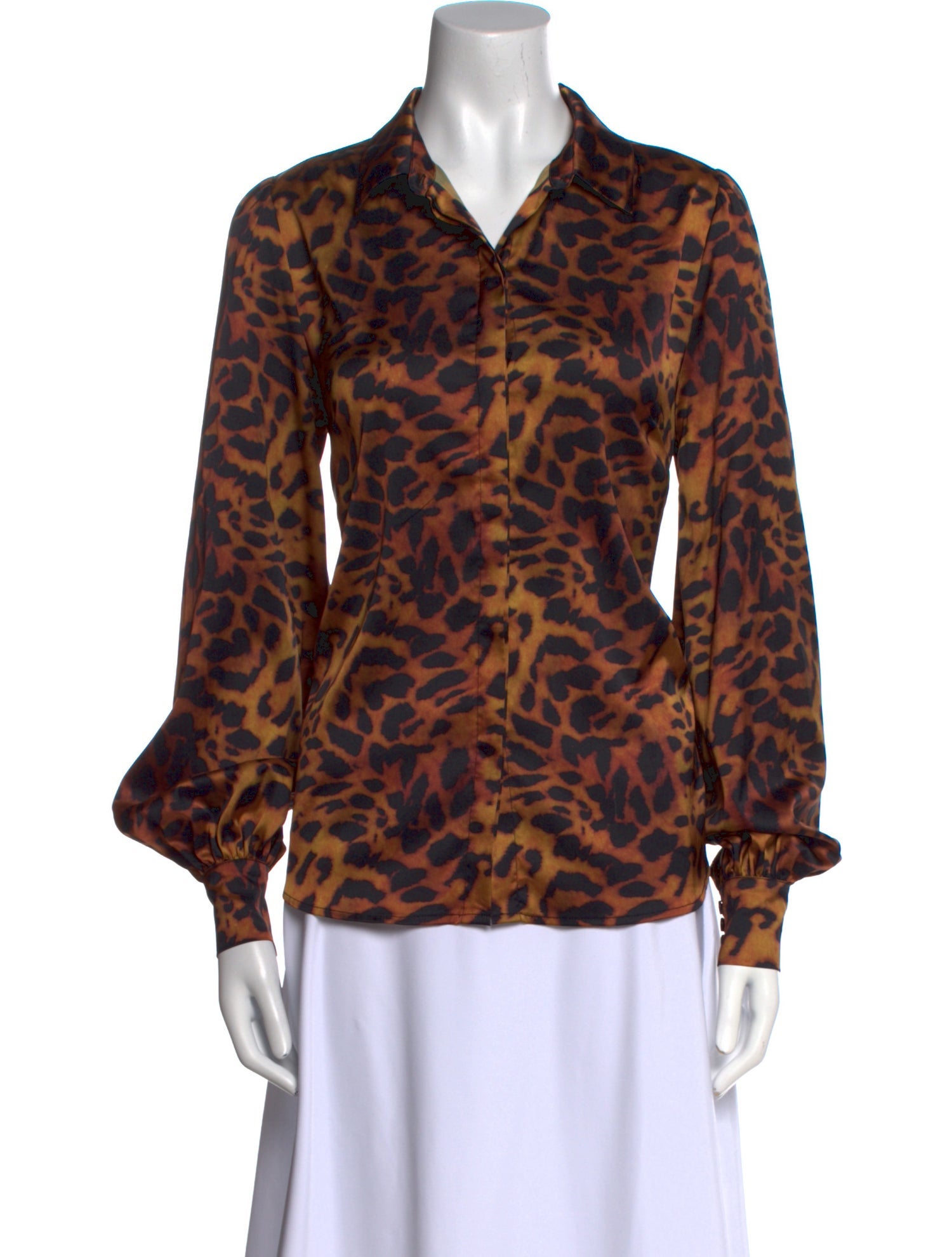 Generation Love Animal Print Long Sleeve Button-Up Top