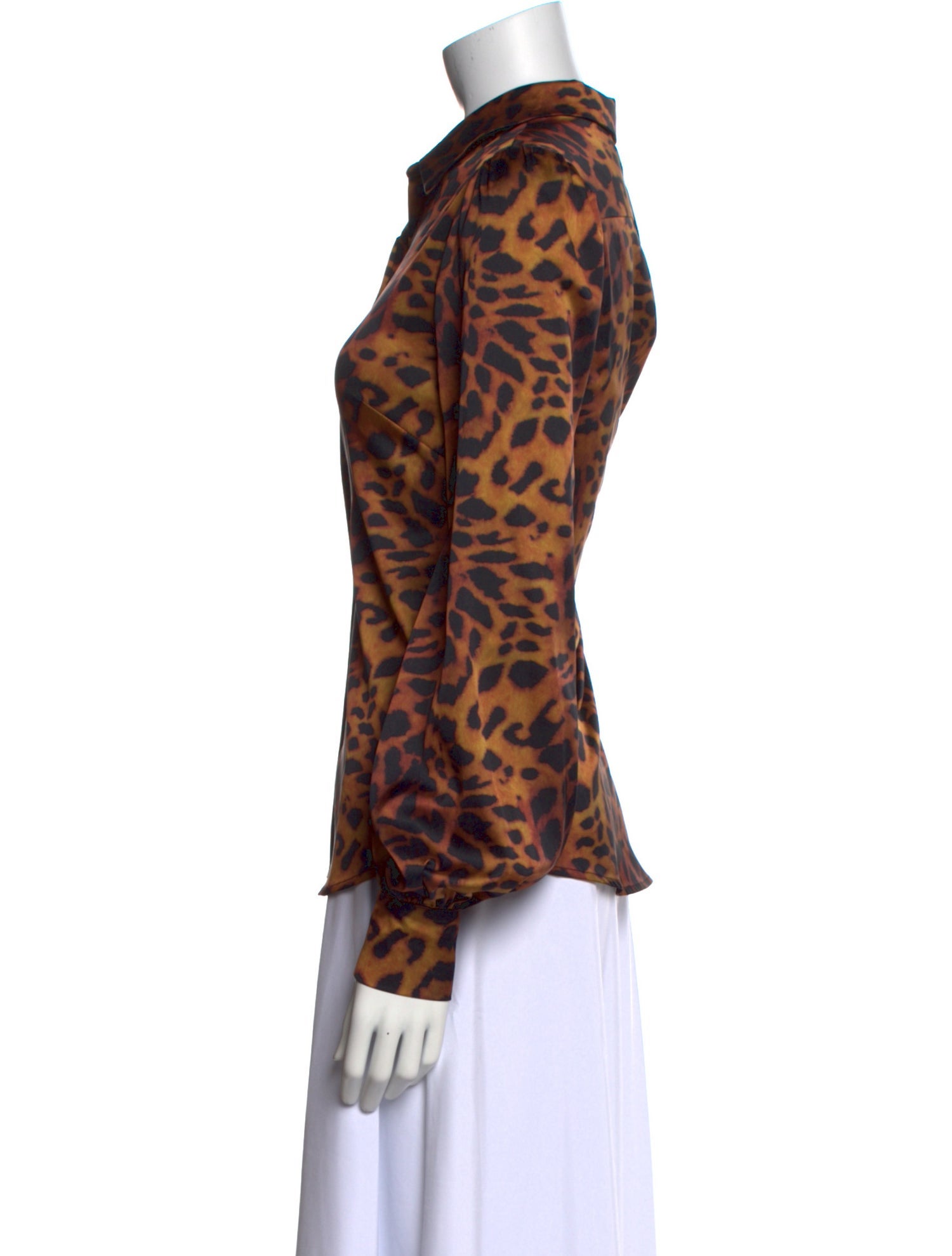 Generation Love Animal Print Long Sleeve Button-Up Top