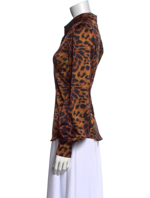 Generation Love Animal Print Long Sleeve Button-Up Top