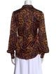 Generation Love Animal Print Long Sleeve Button-Up Top