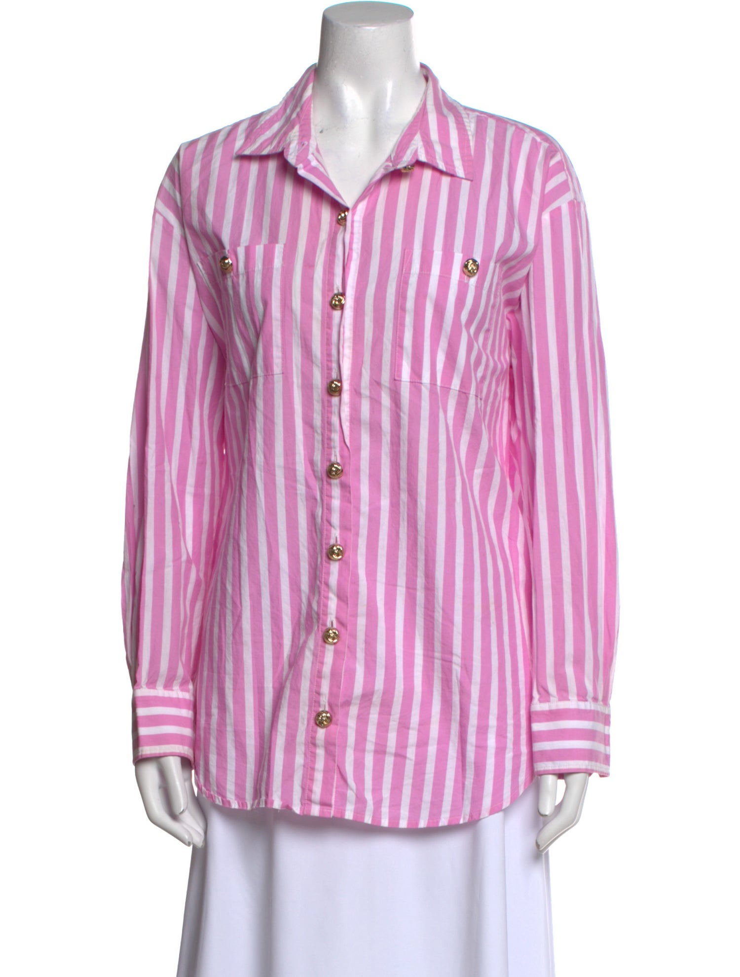 Generation Love Striped Long Sleeve Button-Up Top