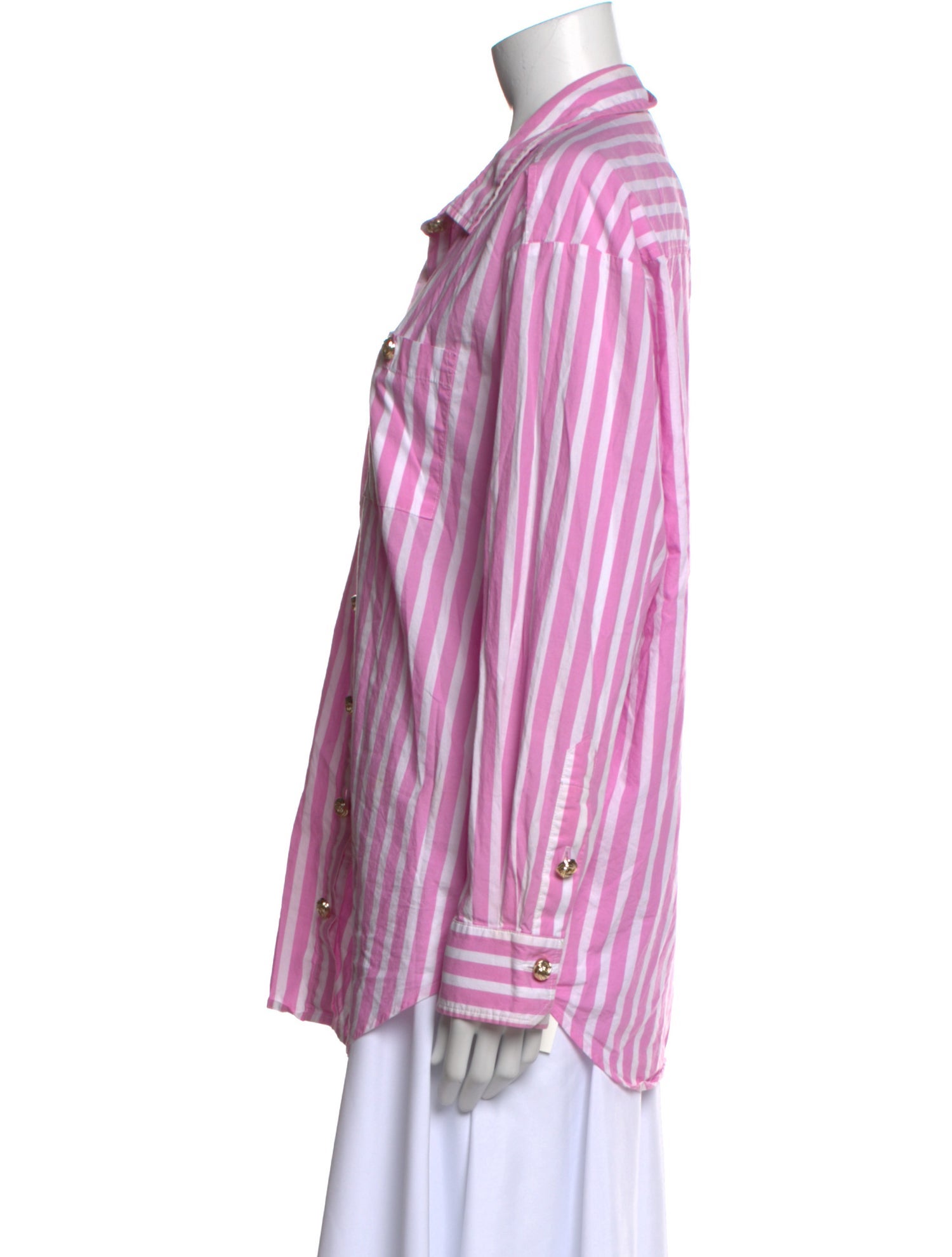 Generation Love Striped Long Sleeve Button-Up Top