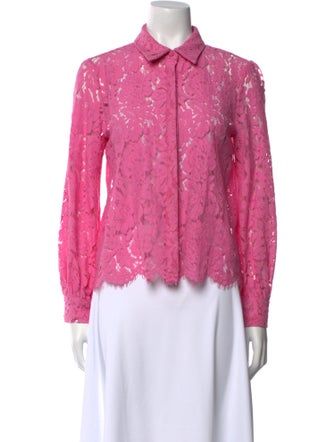 Generation Love Lace Lace Pattern Button-Up Top