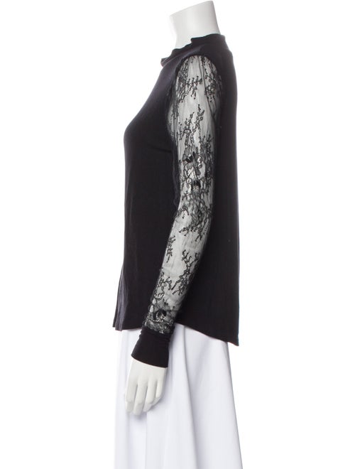 Generation Love Lace Pattern Mock Neck Top