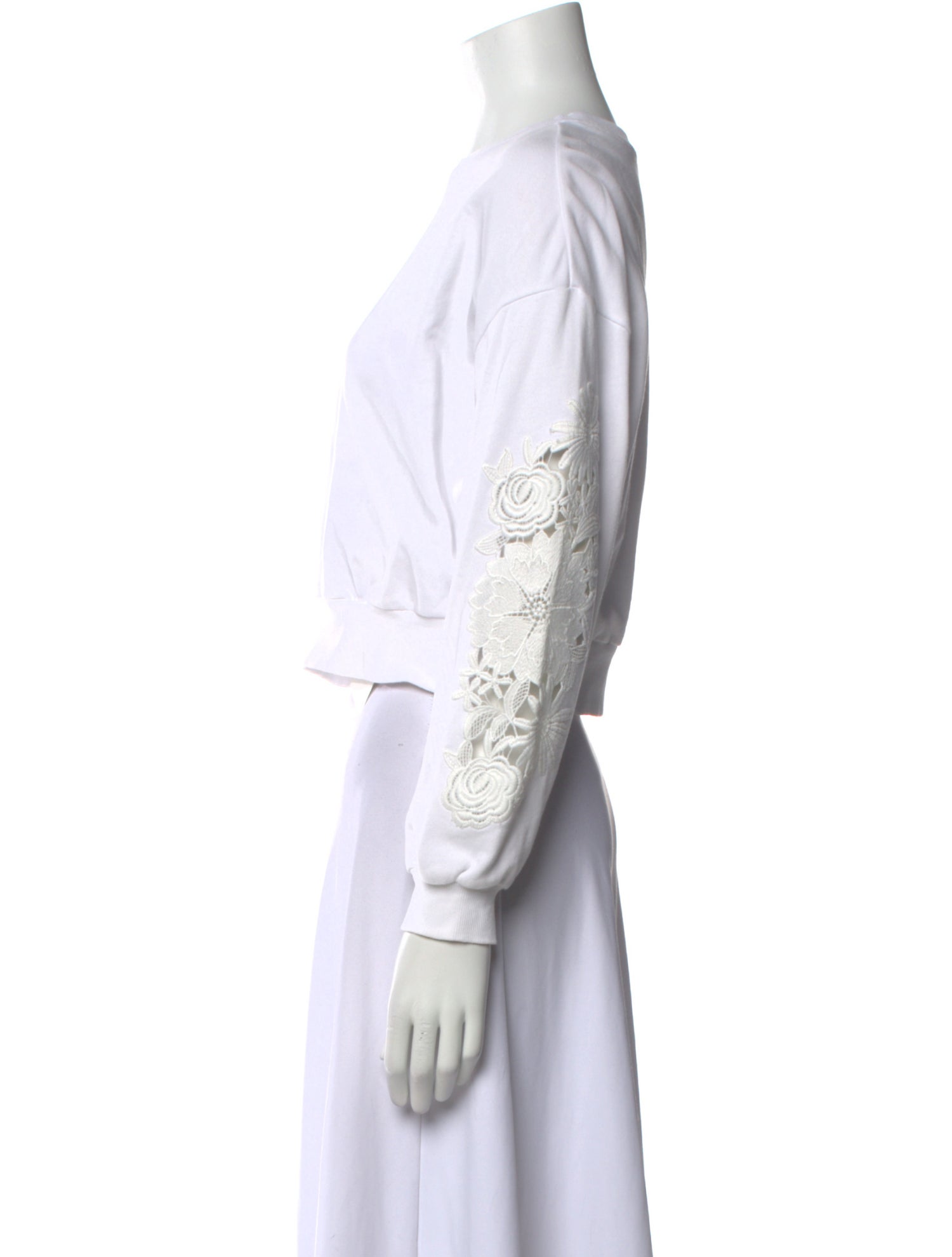 Generation Love Bateau Neckline Long Sleeve Crop Top