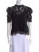 Generation Love Lace Pattern Mock Neck Blouse