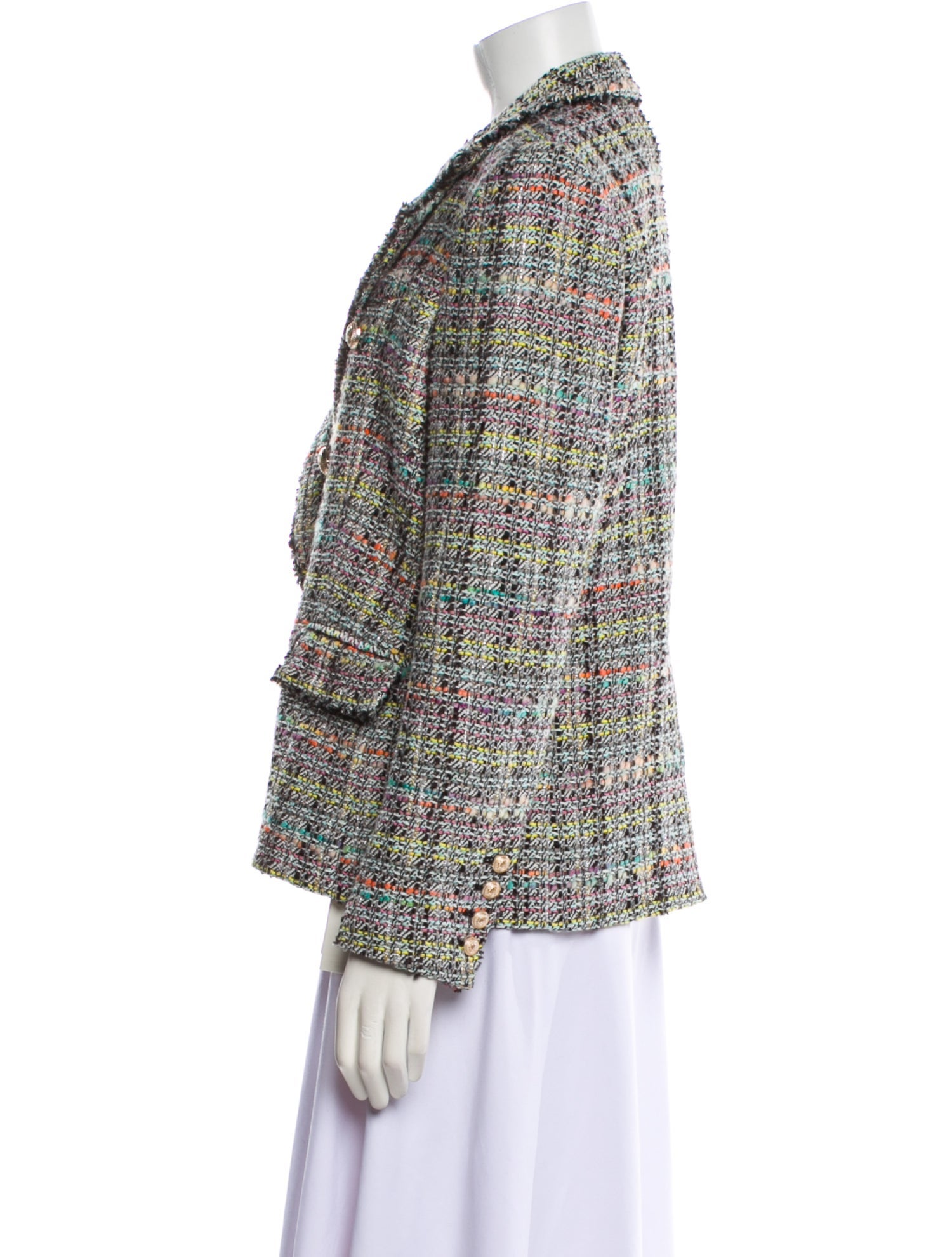 Generation Love Tweed Pattern Blazer