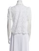 Generation Love Lace Pattern Short Sleeve Button-Up Top