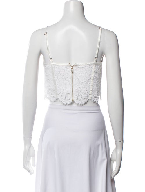 Generation Love Lace Pattern V-Neck Crop Top