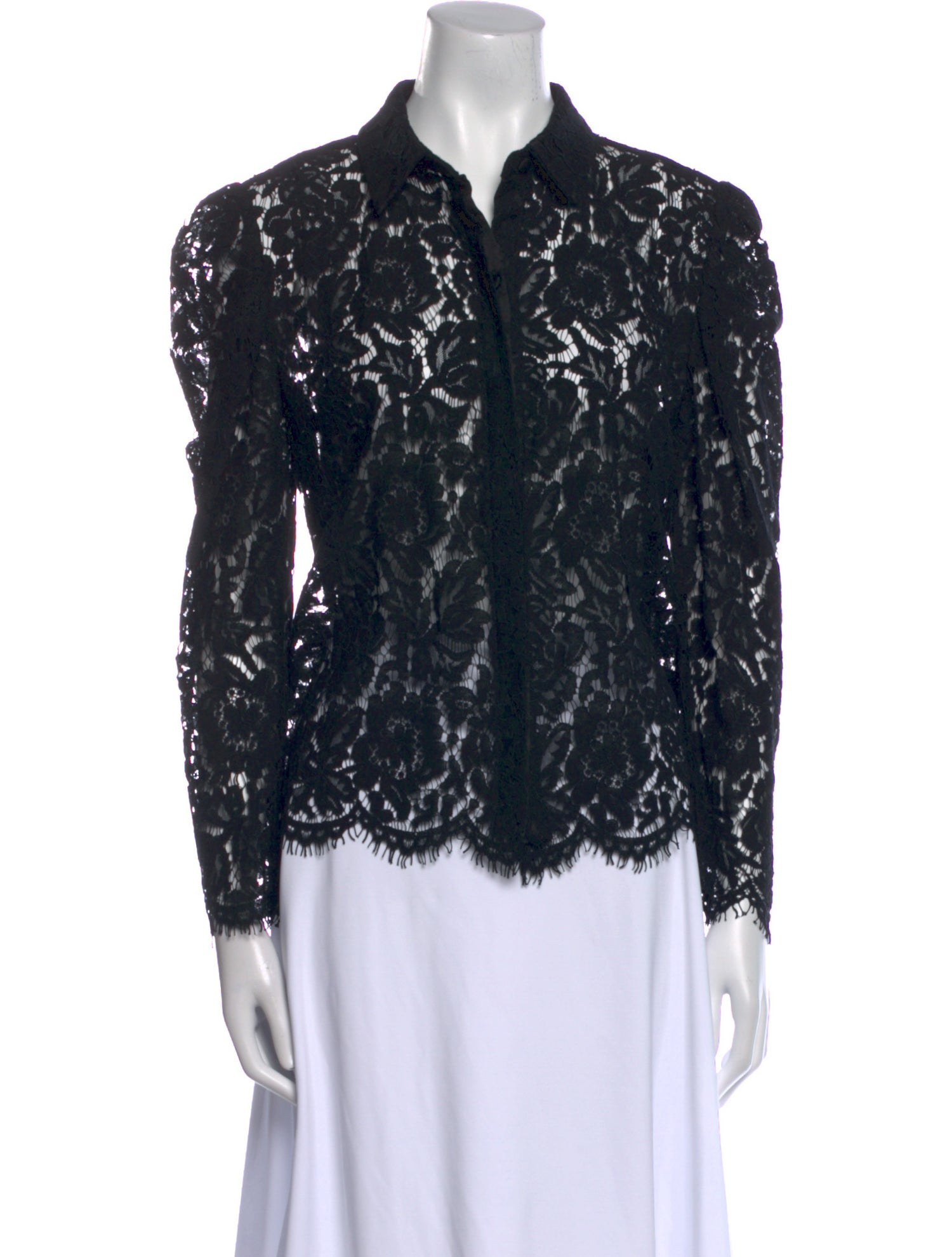 Generation Love Lace Pattern Long Sleeve Button-Up Top w/ Tags