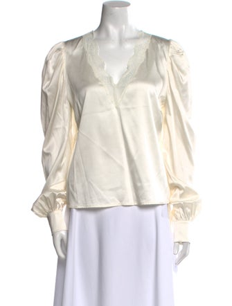 Generation Love Silk V-Neck Blouse