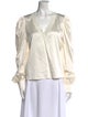 Generation Love Silk V-Neck Blouse