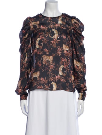 Generation Love Floral Print Crew Neck Blouse