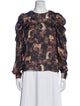 Generation Love Floral Print Crew Neck Blouse