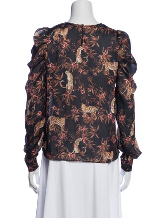 Generation Love Floral Print Crew Neck Blouse