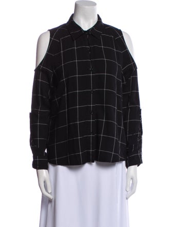 Generation Love Plaid Print Long Sleeve Button-Up Top