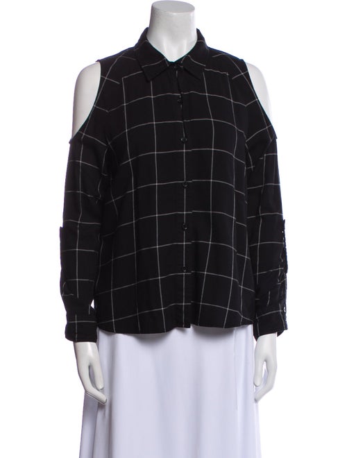 Generation Love Plaid Print Long Sleeve Button-Up Top