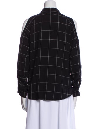 Generation Love Plaid Print Long Sleeve Button-Up Top