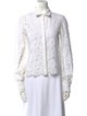 Generation Love Lace Pattern Long Sleeve Button-Up Top