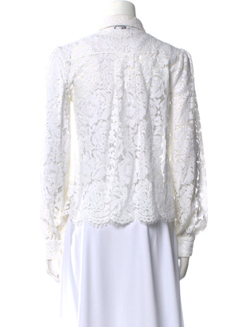 Generation Love Lace Pattern Long Sleeve Button-Up Top