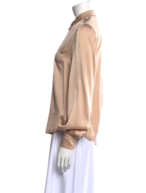 Generation Love Silk Long Sleeve Button-Up Top
