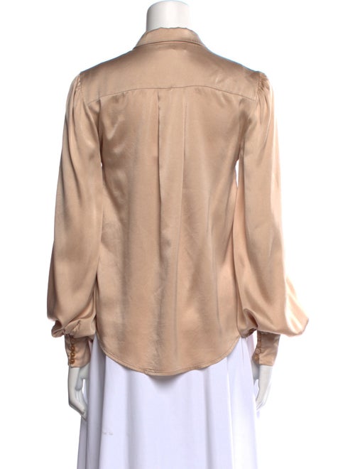 Generation Love Silk Long Sleeve Button-Up Top