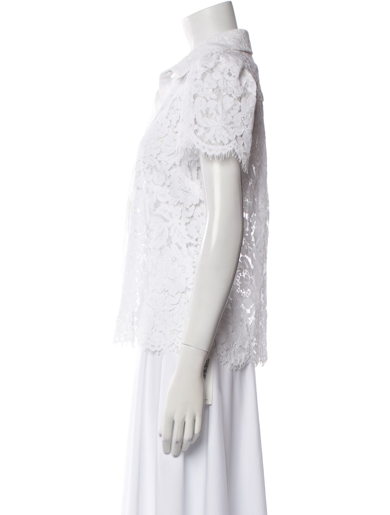 Generation Love Lace Pattern Short Sleeve Button-Up Top w/ Tags