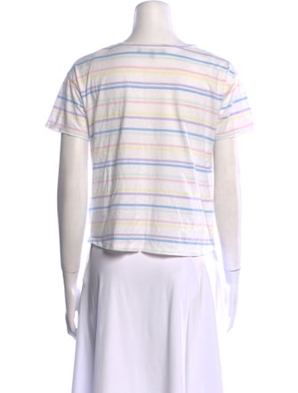 Generation Love Striped Crew Neck Crop Top