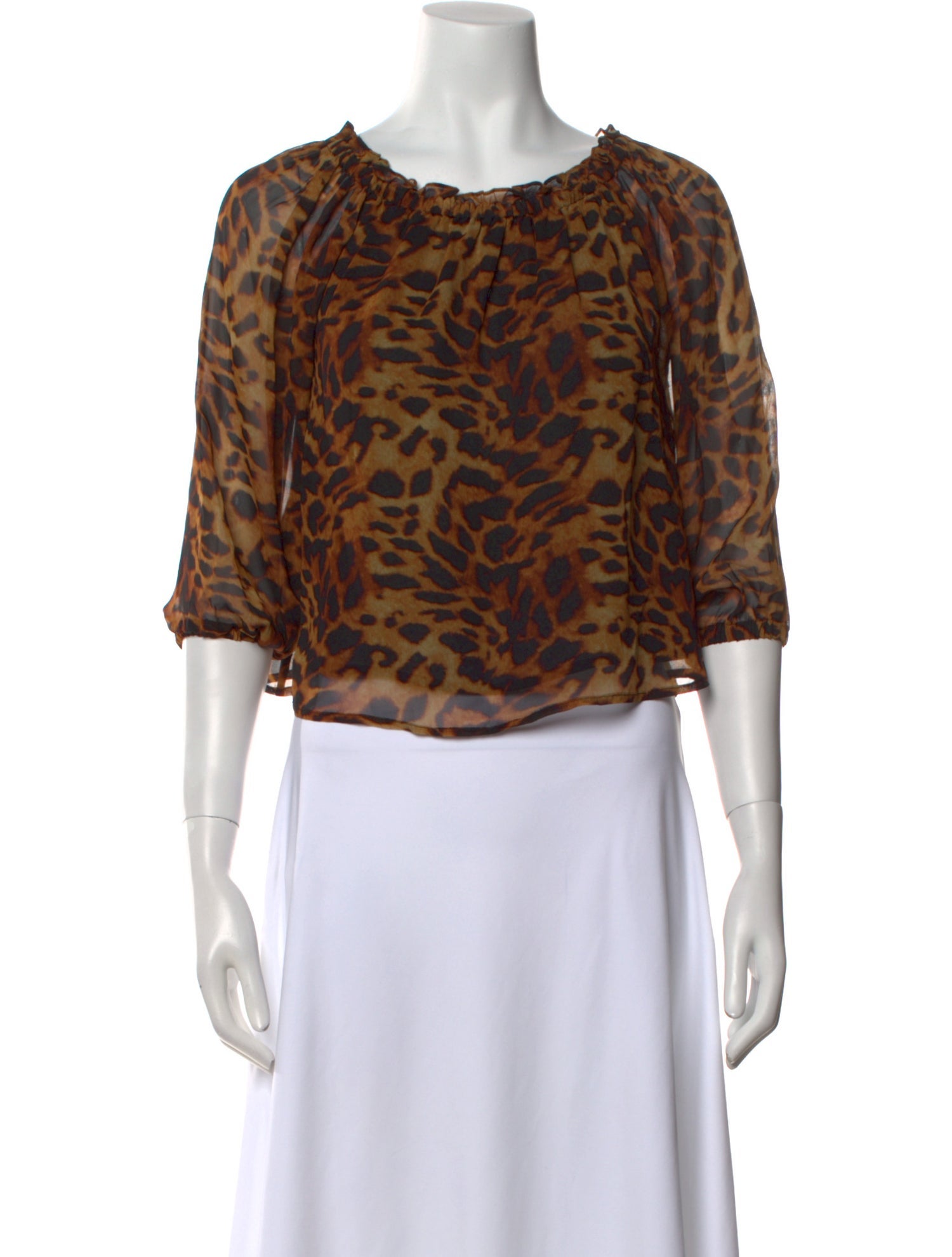 Generation Love Silk Animal Print Crop Top w/ Tags