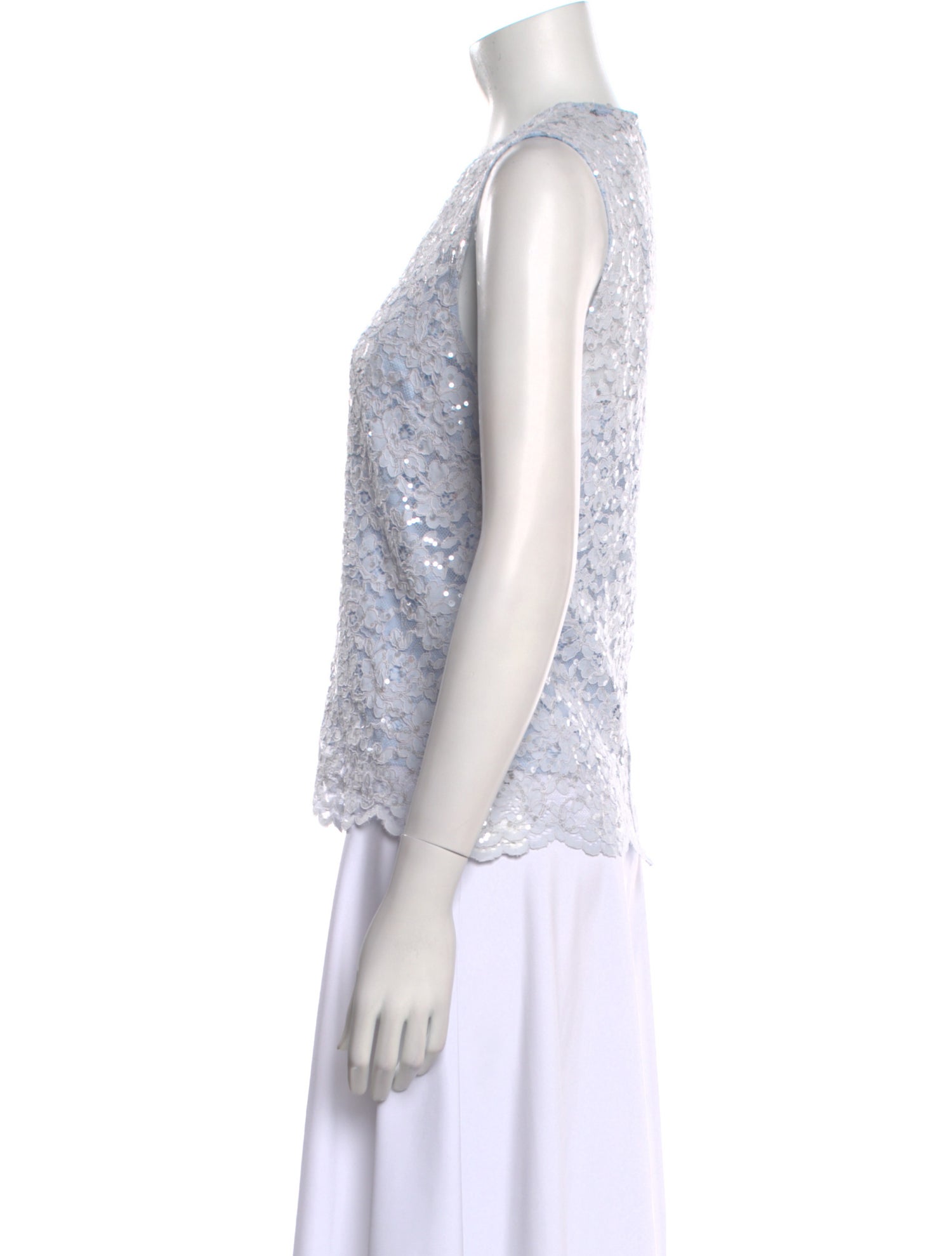 Generation Love Lace Pattern Crew Neck Top