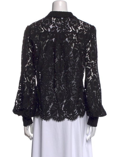 Generation Love Lace Pattern Long Sleeve Button-Up Top