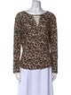 Generation Love Linen Animal Print Blouse