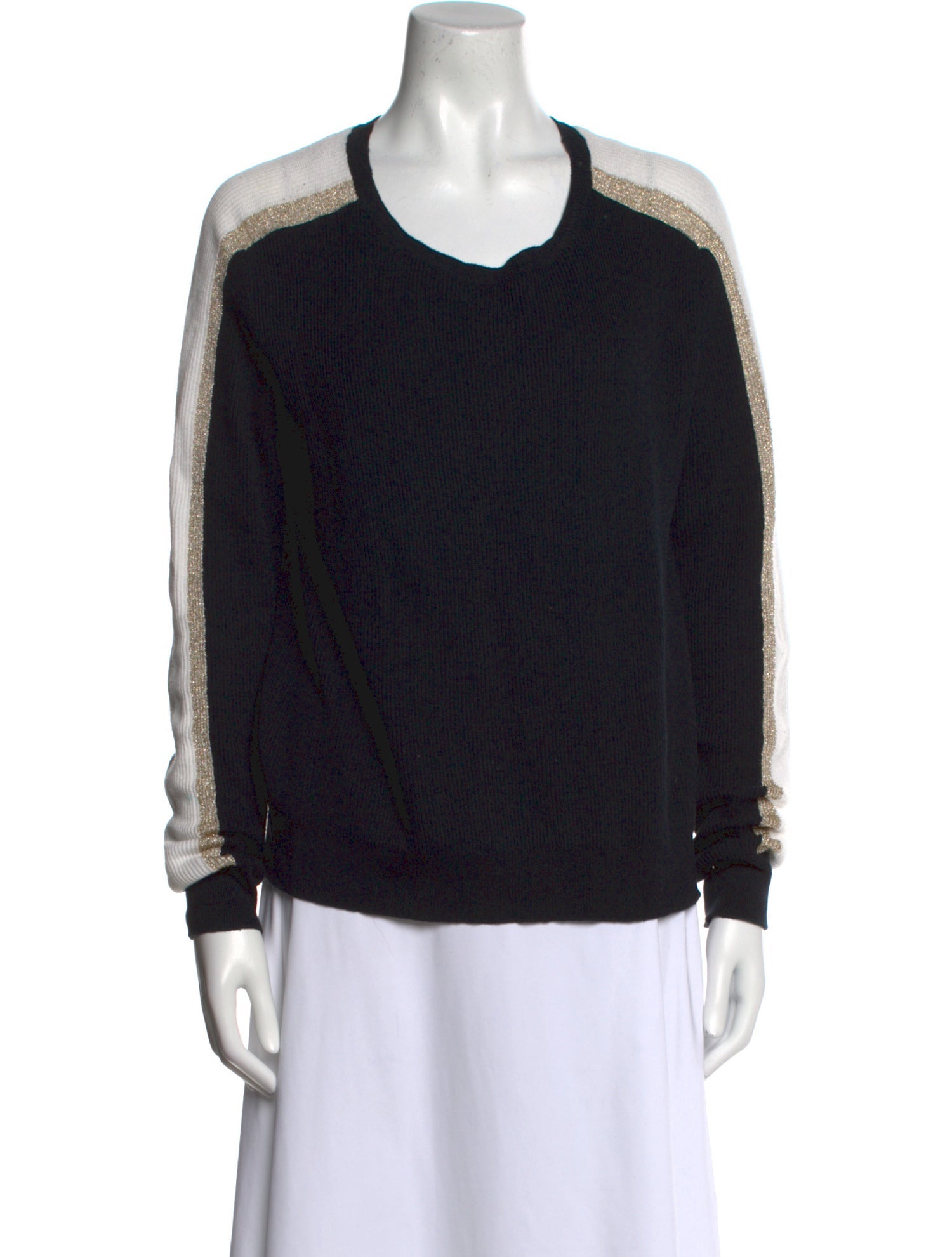 Generation Love Colorblock Pattern Scoop Neck Sweater